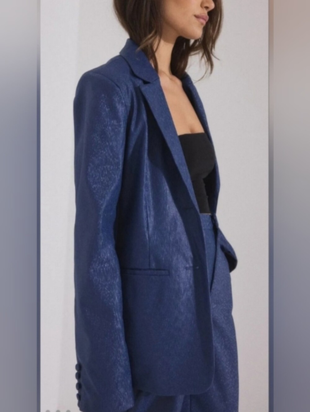 NAKD Mimi A.R blazer Blue With Shimmer In The Fabric Size 10